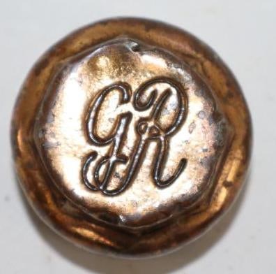 Copper G.R. Threaded Automobile Hub Cap: 2.25" diameter