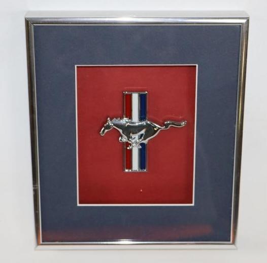 Framed 1960's Ford Mustang Fender Emblem (1 of 2)