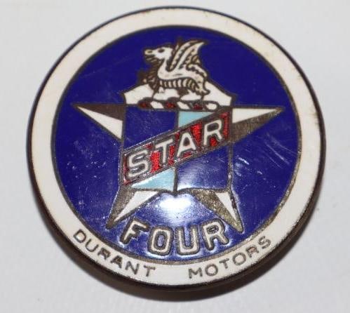 1926-1927 Durant Star Four Radiator Emblem Badge (1 of 2)