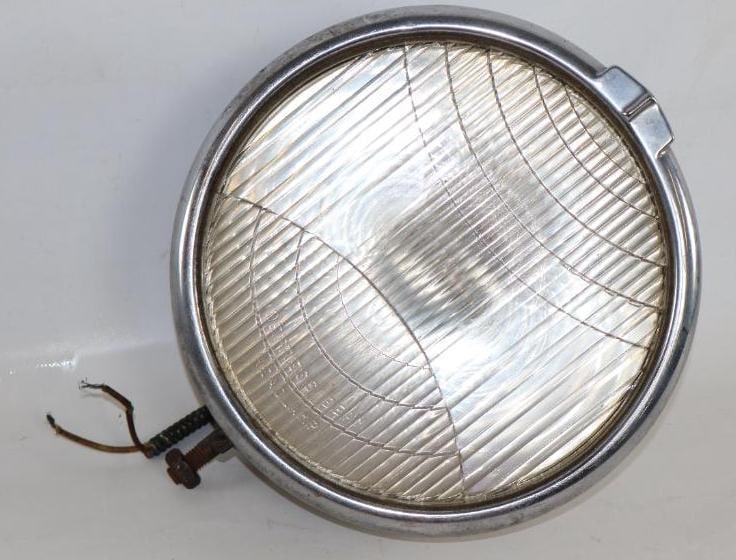 1920's - 1930's Depress Beam Chrome Automobile Headlight: 11" Diameter