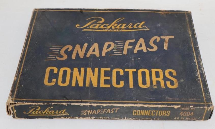 NOS Packard Automobile Snap Fast Connector Advertising Display Box (1 of 4)