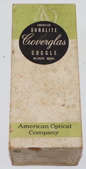 NOS American Duralite Coverglas Automobile Goggles with Box (1 of 3)
