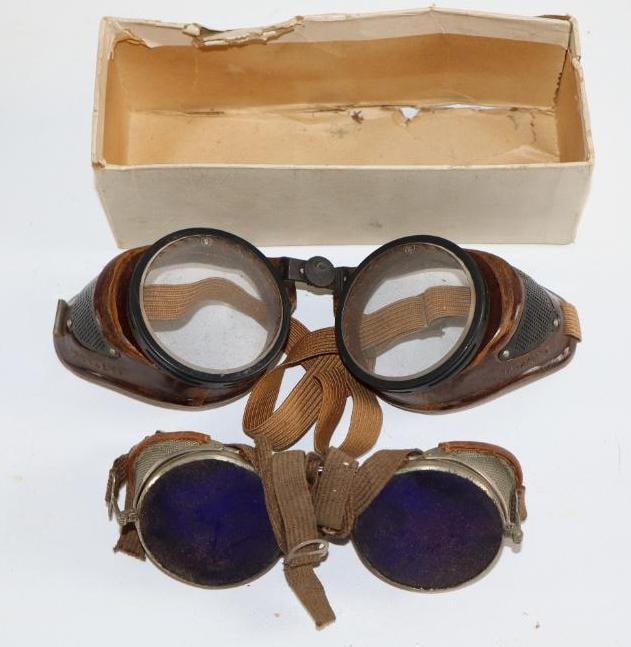 NOS American Duralite Coverglas Automobile Goggles with Box (1 of 2)