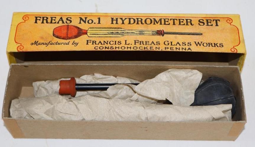 Freas #1 Automobile Battery Hydrometer Set with Original Box (1 of 2)
