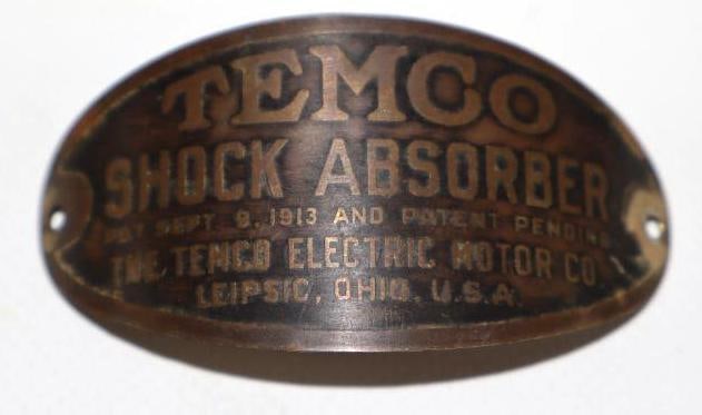 Temco Shock Absorber Automobile Brass Emblem Badge (1 of 2)