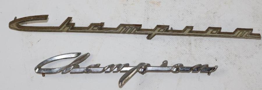 Pair of 1940's Studebaker Champion Emblem Scripts (1 of 2)