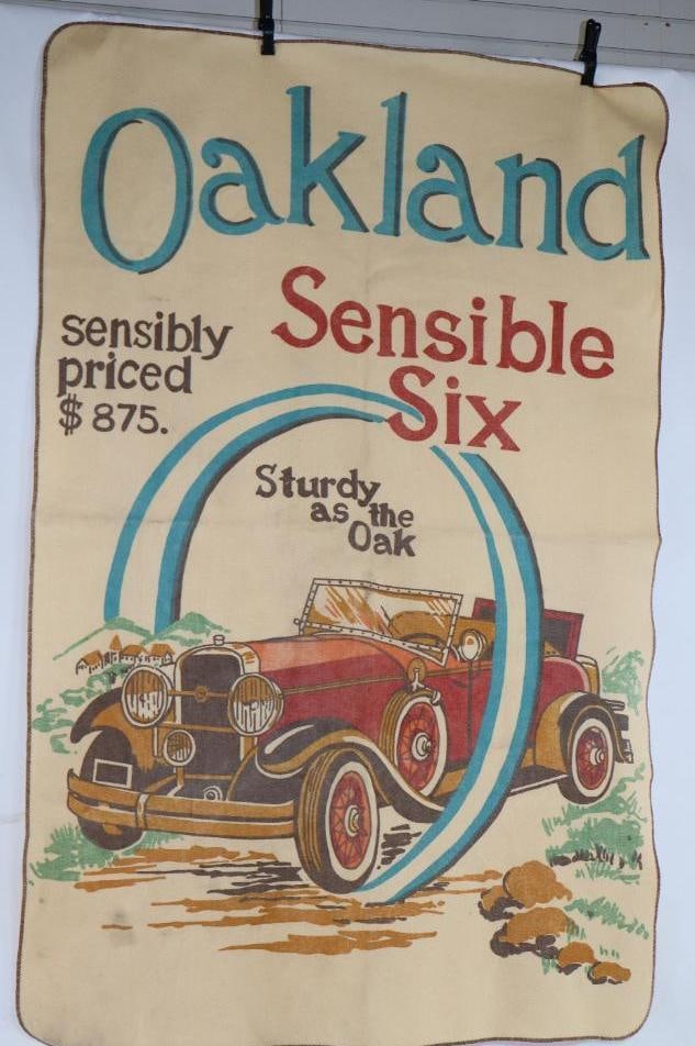 Oakland Pontiac Sensible Six Advertising Blanket (1 of 2)