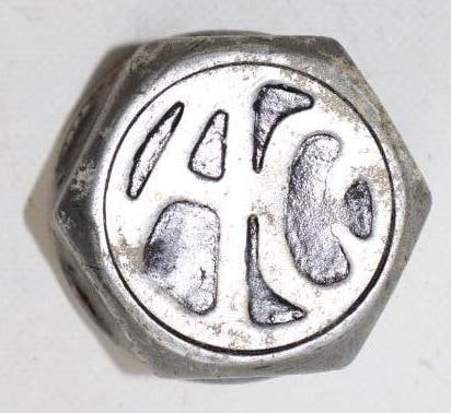 AC Threaded Automobile Hub Cap: 2.25" diameter