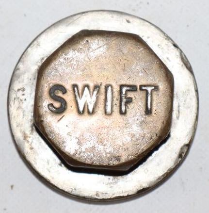 Brass Swift Threaded Automobile Hub Cap: 2.75" diameter