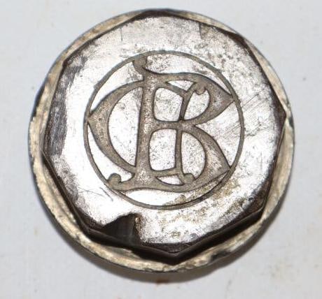 BC Threaded Automobile Hub Cap: 2.25" diameter