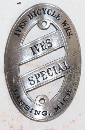 Ives Special Bicycle Wks Lansing MI Bicycle Head Badge (1 of 2)