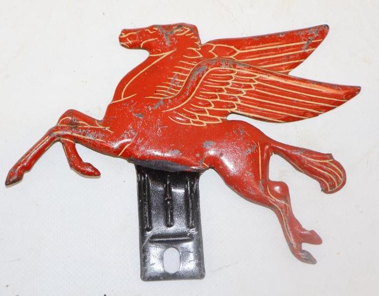 Mobil Pegasus Advertising License Plate Toppers: 6.5" x 4.5"