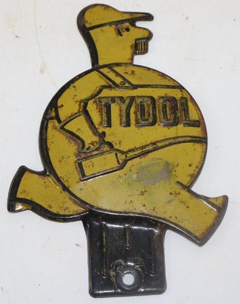Tydol Veedol Advertising License Plate Toppers: 4.5" x 6.75"