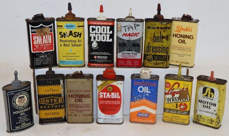 Group of 13 Household Handy Oiler Cans (1 of 2)