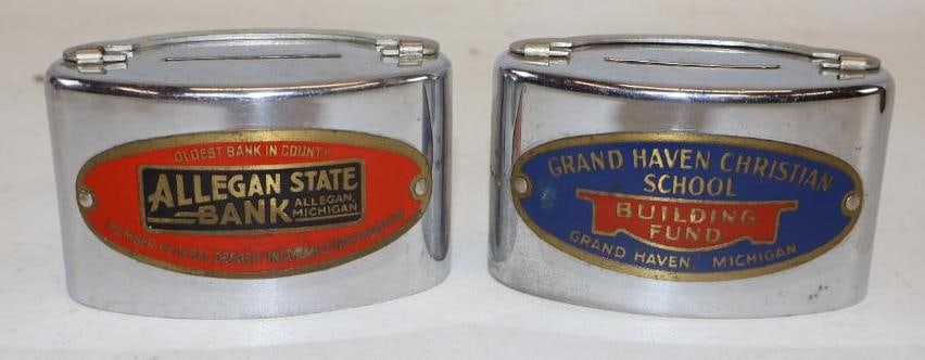 Group of 2 Allegan State Bank & Grand Haven Christian School Building Fund Michigan Advertising (1 of 2)