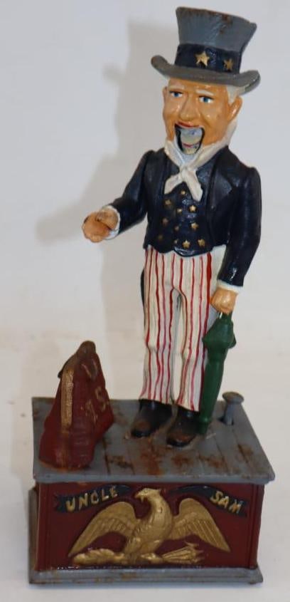 Uncle Sam Cast Iron Reproduction Coin Bank (1 of 4)