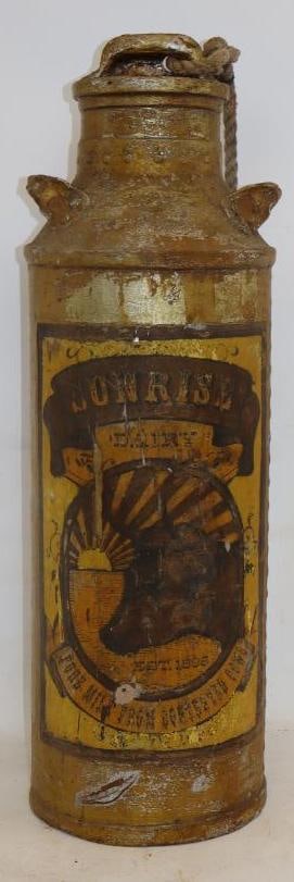 Sunrise Dairy Advertising Bulk Milk Container Wall Display: 10" x 8" x 32"