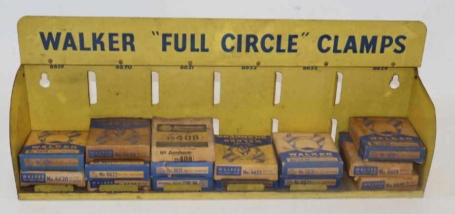 Walker "Full Circle" Muffler Clamps Advertising Metal  Counter Top Display (1 of 4)