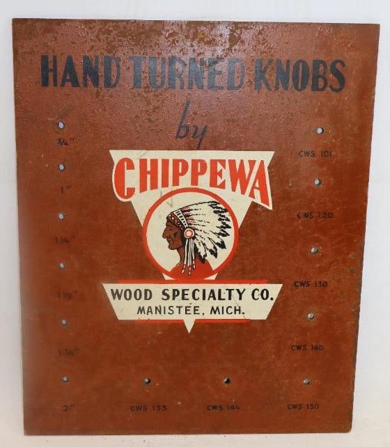 Masonite Chippewa Hand Turn Knob Advertising Countertop Display (1 of 2)