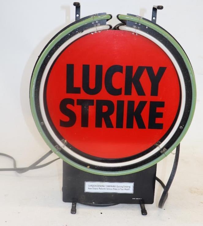 Lucky Strike Cigarette Light Up Window Neon Sign (1 of 2)