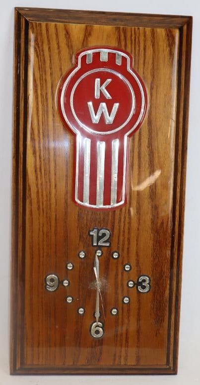 Kenworth Advertising Clock: 23" x 11" x1"