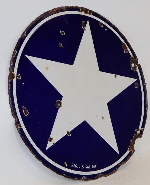 White Star Gasoline Single Sided Porcelain Sign (1 of 5)