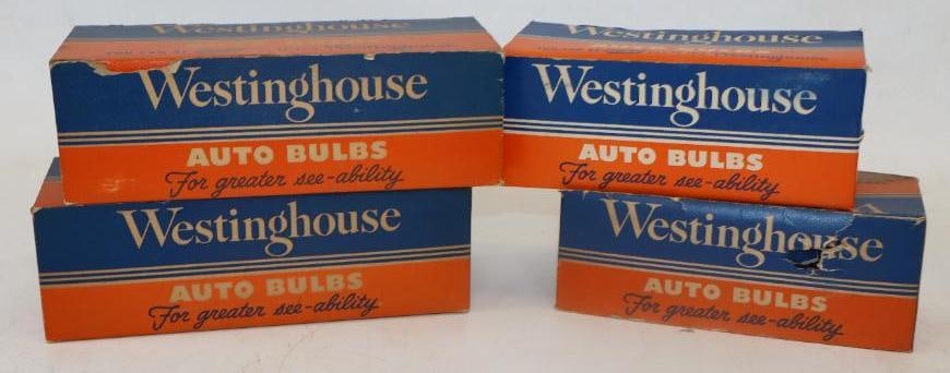 Group of Four Westinghouse Auto Bulb Advertising Boxes (1 of 3)