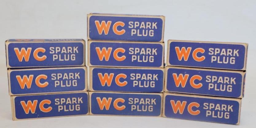 Group of 10 Worth More Costs Less WC Spark Plugs in Boxes: 3.5" x 1" x 1" each