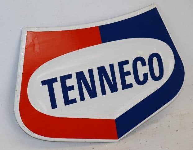 Tenneco Porcelain Advertising Gas Pump Plate (1 of 4)