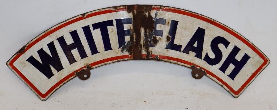 Atlantic White Flash Double Sided Porcelain Gas Pump Topper (1 of 4)