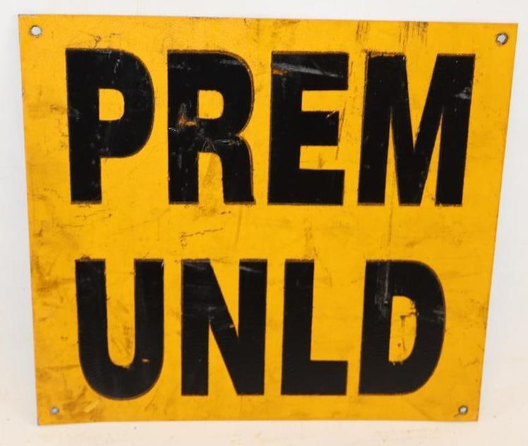 Premium Unleaded Gas Station Advertising Gas Pump Sign (1 of 4)