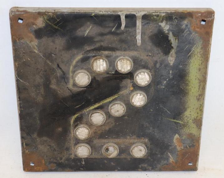 Embossed Two Tracks w/ Button Reflector Railroad Sign (1 of 2)