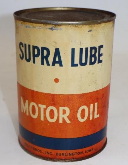 Riley Bros. Supra Lube 1qt Metal Oil Can (1 of 2)