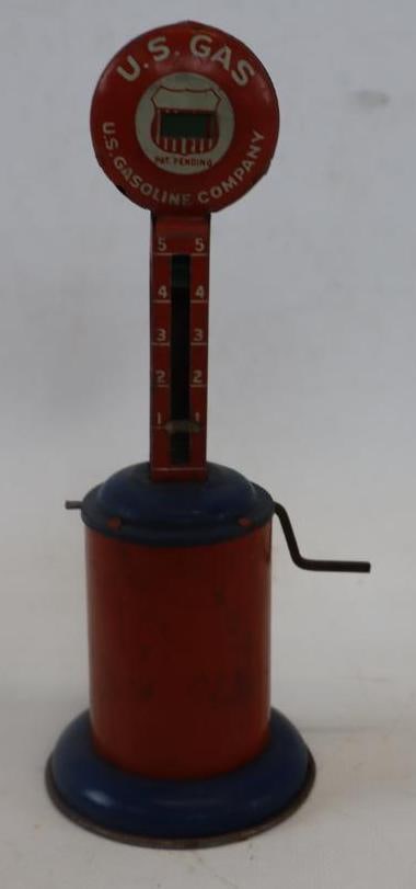 US Gas Company Tin Litho Wind Up Toy: 2.50" x 7" x 3"