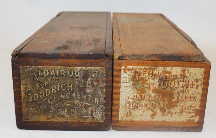 Group of 2 Goodrich Wooden Tire Repair Kit Boxes (1 of 5)