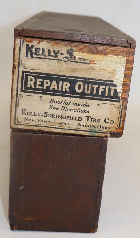 Group of 2 Kelly-Springfield Wooden Tire Repair Kit Boxes (1 of 5)
