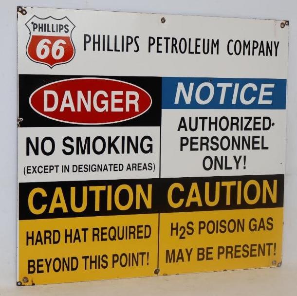 Phillip 66 Danger Caution  Notice Single Sided Porcelain Warning Sign (1 of 4)