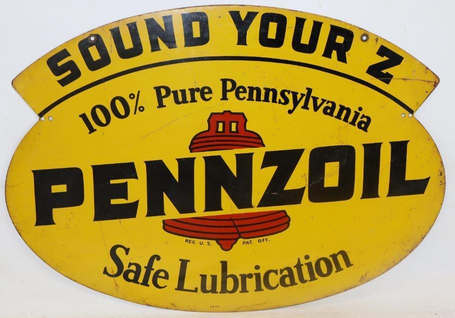 Pennzoil Sound Your Z Safe Lubrication Double Sided Hanging Sign (1 of 5)