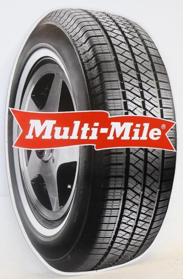 Multi-Mile Single Sided Metal Tire Sign: 31.5"x 23"
