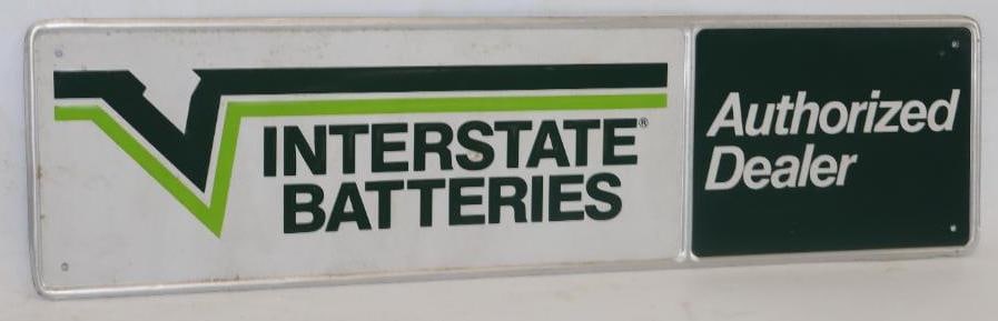 Embossed Interstate Batteries Authorized Dealer Single sided Advertising Sign (1 of 5)