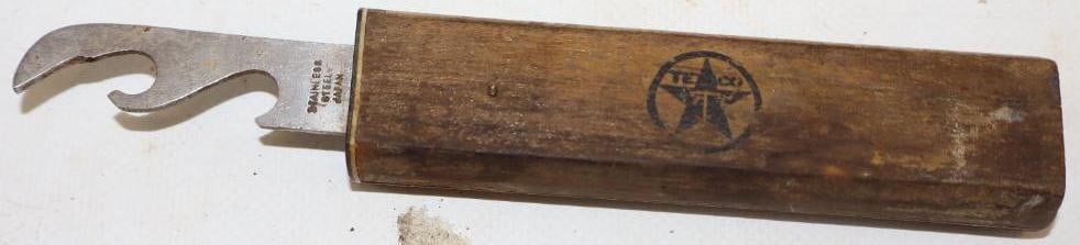 1940's Texaco Bottle Opener: 6" x .75" x 1"