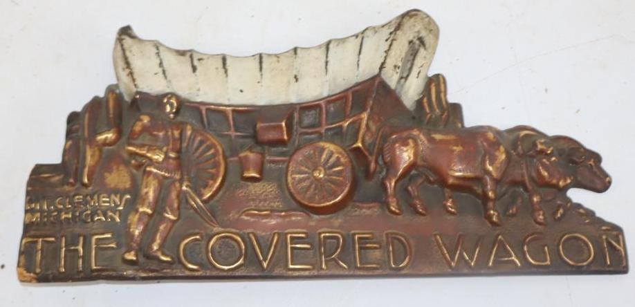 Embossed MT. Clemens Michigan Advertising License Plate Topper Sign: 12.50" x 6" x1"