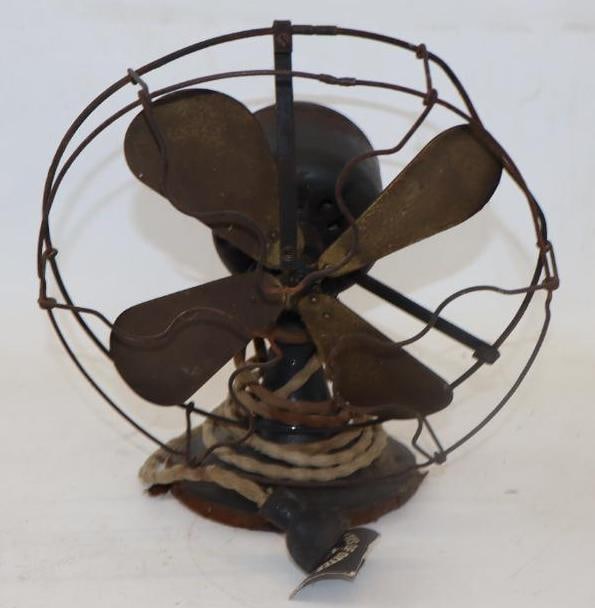 Early GE Brass Table Top Fan (1 of 2)
