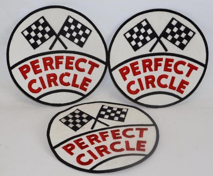 Group of 3 Perfect Circle Coat Patches: 7" diameter