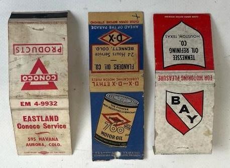 Group of 75 Gas, Oil And Other Advertising Match Books: 2.25" x 1.50" x.75"