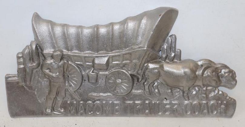 Malcolm Trailer Coach Recast Advertising Sign: 12" x 6" x 1"