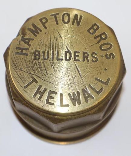 Hampton Bros. Builders Carriage  Brass Automobile  Threaded Hubcap (1 of 2)