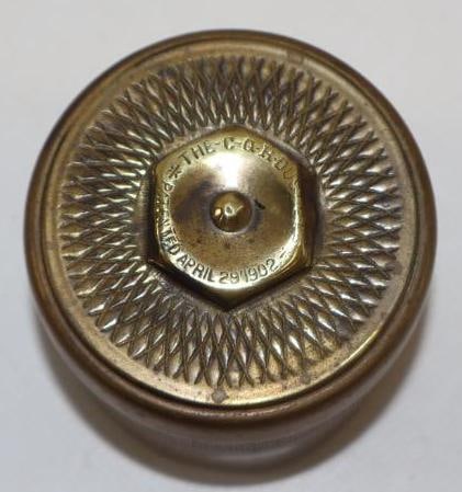 The C- O-R-D Dust Cap Brass Automobile Hubcap: 2.50" diameter