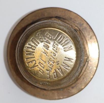 John Knape Bank Top Vurnley Carriage  Brass Automobile Threaded Hubcap (1 of 2)