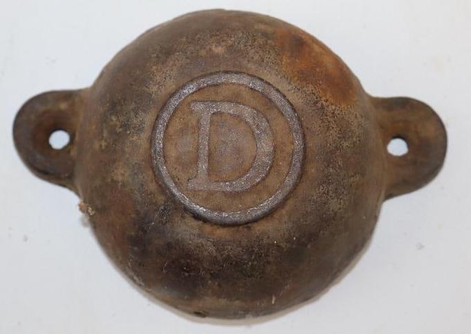 Embossed D Cast Iron Automobile Hubcap (1 of 2)